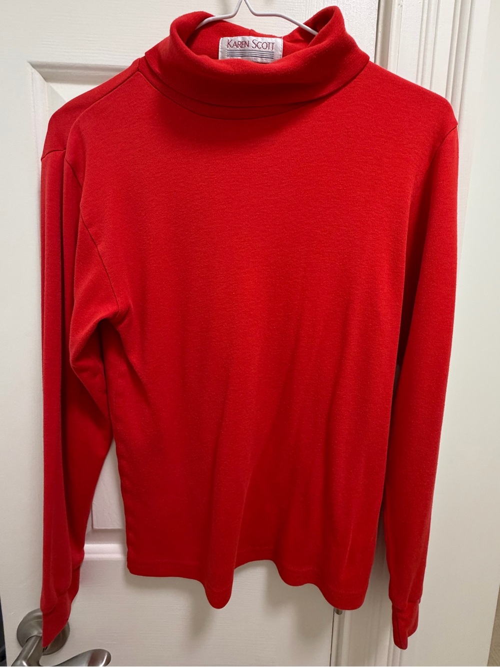 Karen Scott Bright Red Turtleneck Sweater